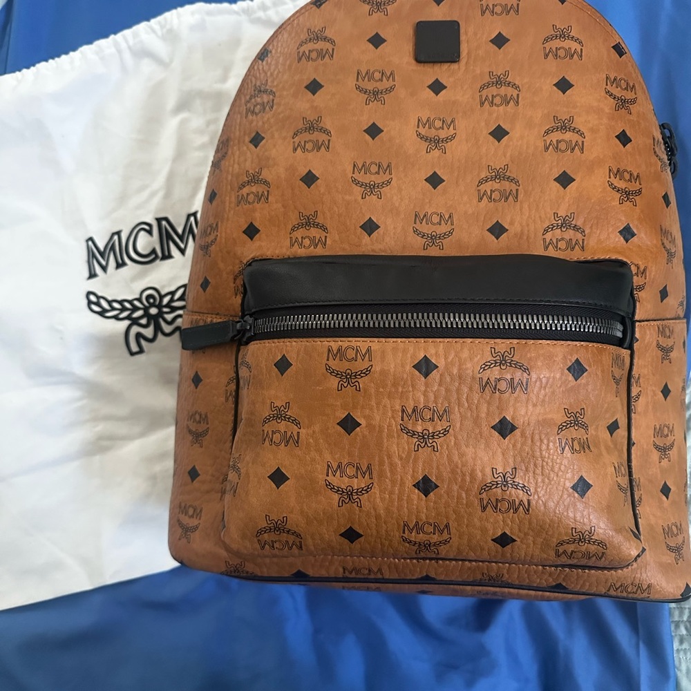 MCM Cognac medium Stark Backpack